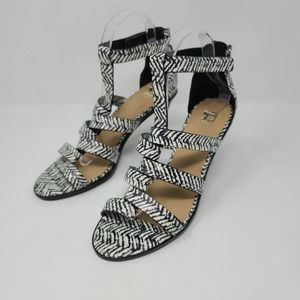 Joe's Women's Strappy Zebra Ankle Strap Heel Size 8M